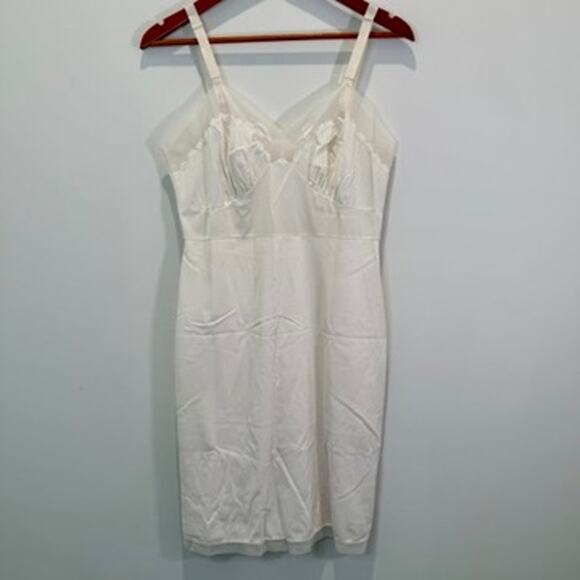 Vintage Komar Slip Dress Chemise Size 36 Short Cream - Picture 4 of 16